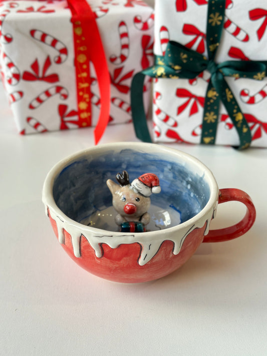 Deer handmade mug