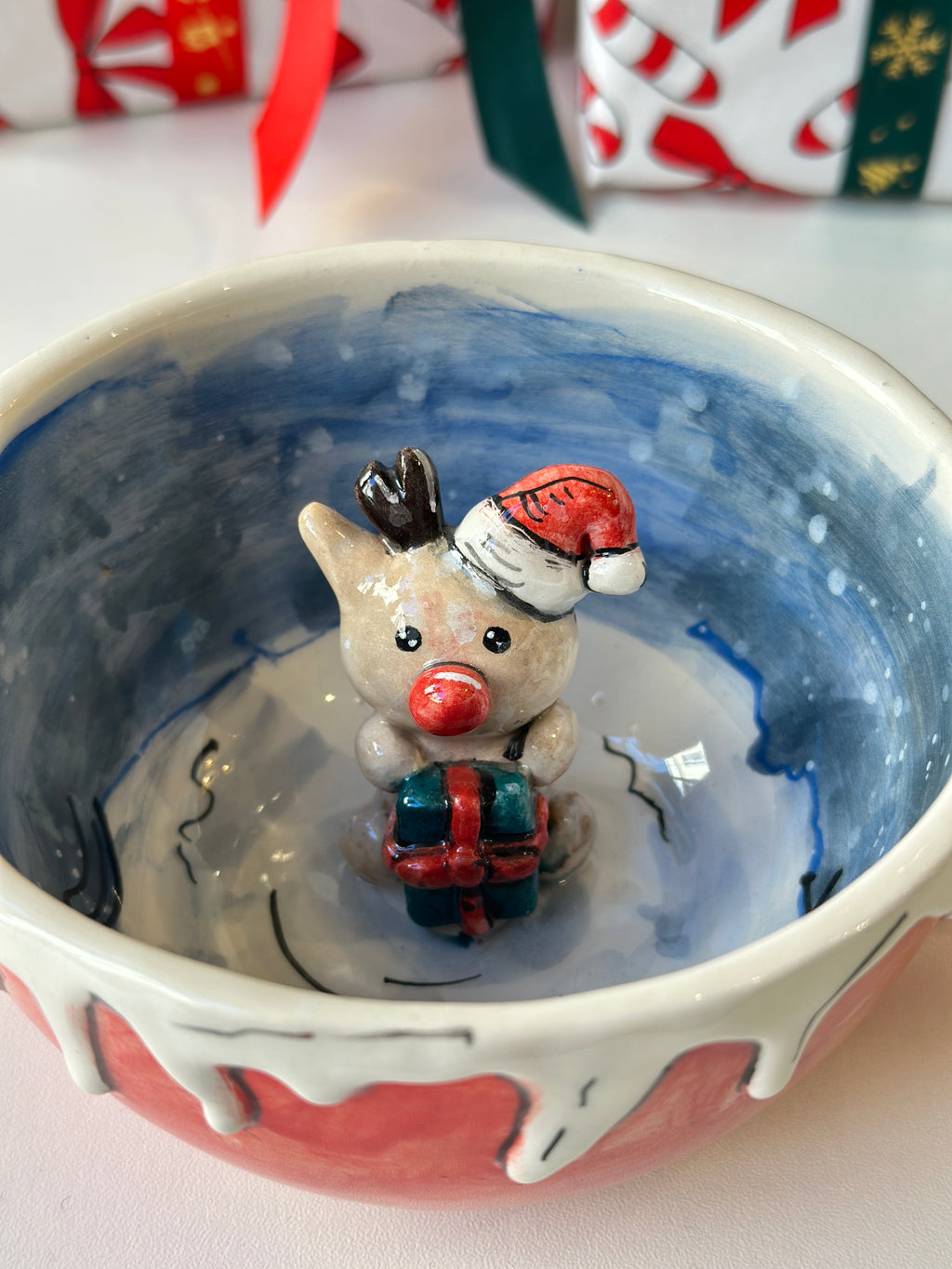 Deer handmade mug