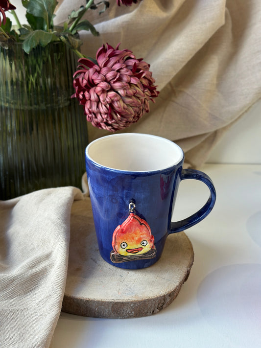 Calcifer handmade mug