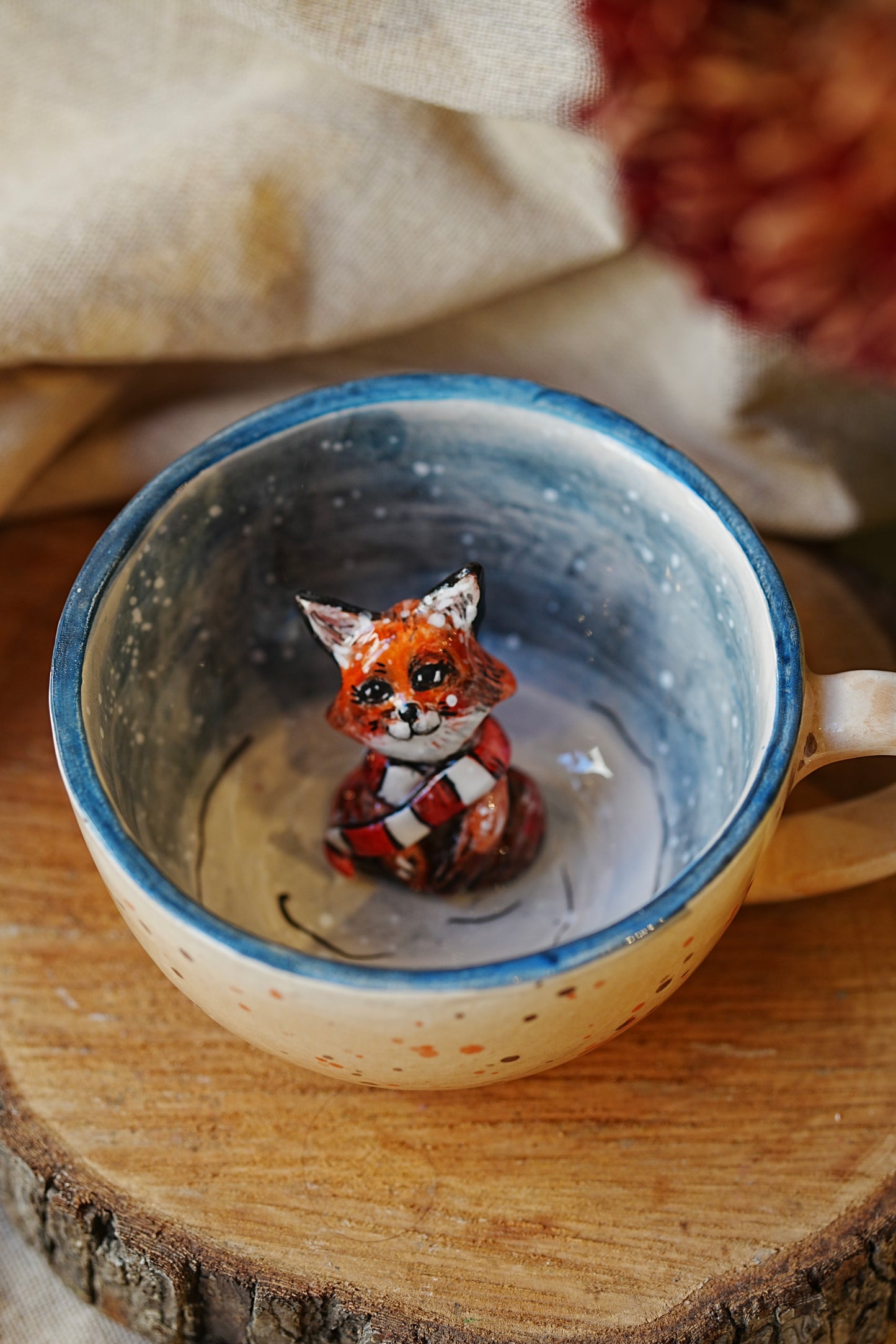 Fox handmade mug