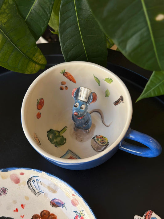 Ratatouille handmade cup🍝🍷